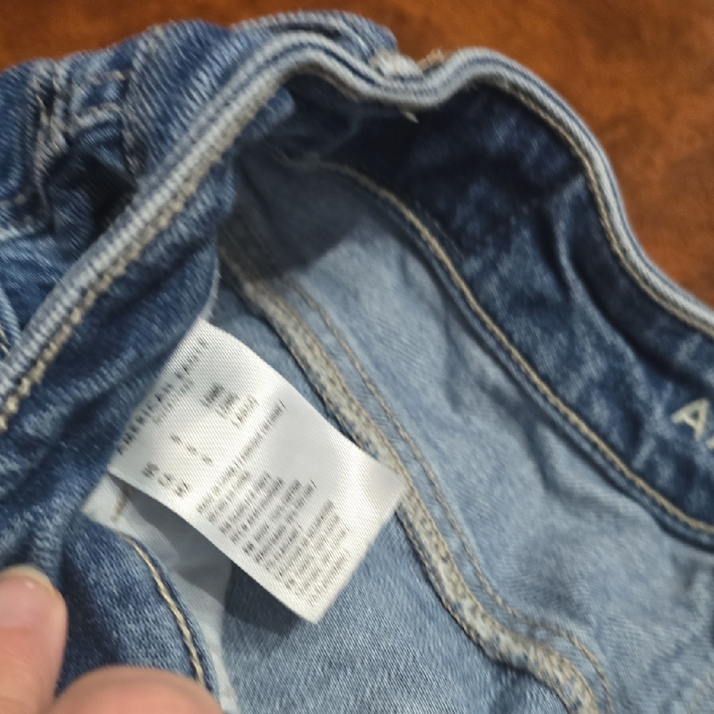 American Eagle Outfitters Blue Distressed Skinny Jeans 0 Long - Picture 3 of 5